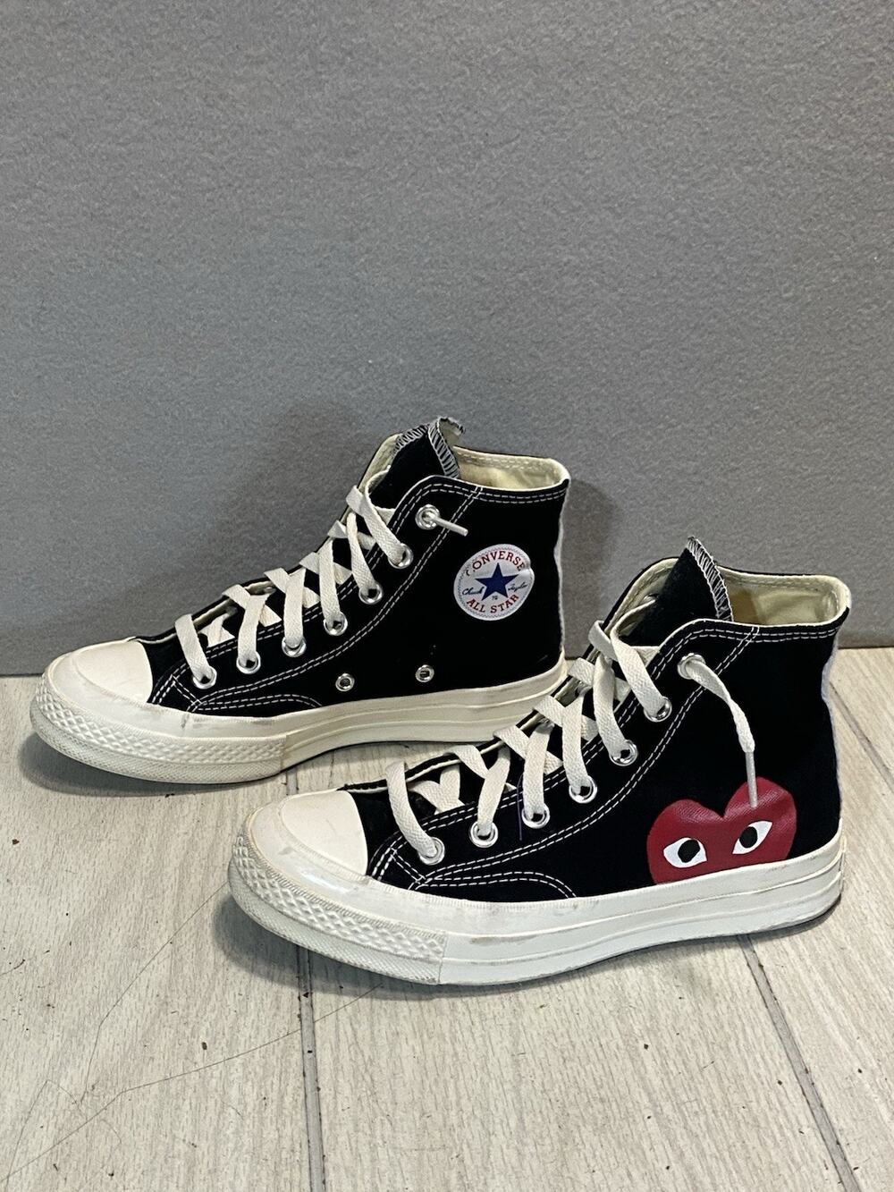 Converse x Comme Des Garçons Hi Top CDG Sneakers Women's US 6 Black Men’s US 4